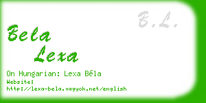 bela lexa business card